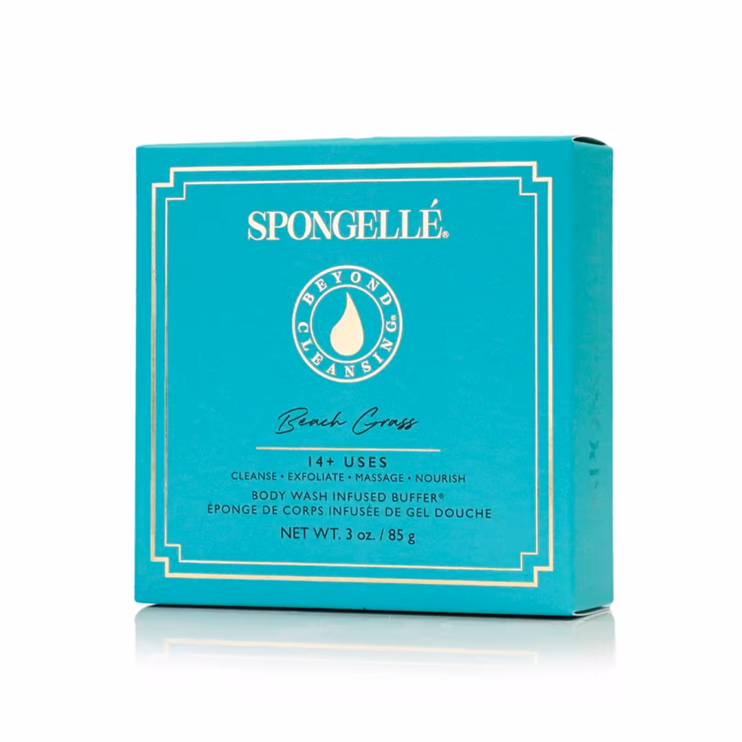 SPONGELLE  Beach Grass Boxed Flower Body Buffer | Body Wash Infused Buffer