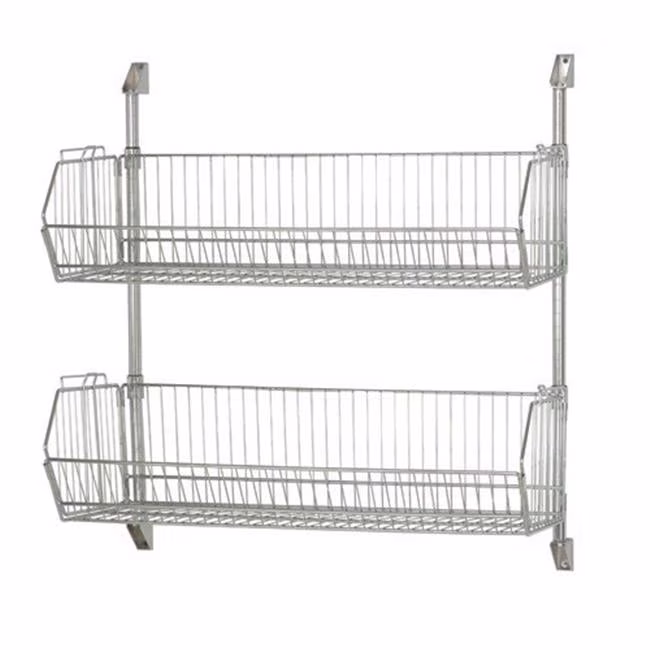 Quantum Storage Systems Shelving Unit, Post Wall Mount in Carbon Steel Material, Chrome Color