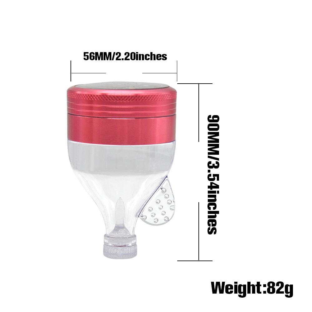 Funnel Aluminum Alloy Herb Grinder 2 Layer