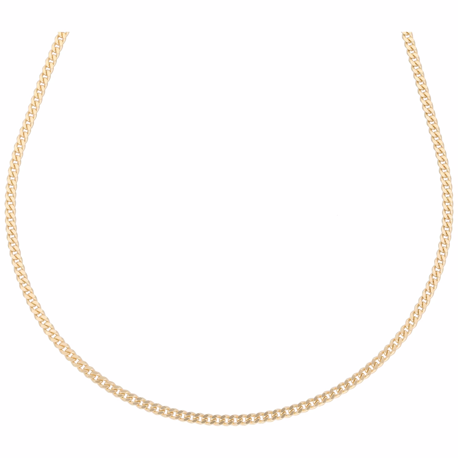 Kette Panzerkette, flach, diamantiert, massiv, Gold 750