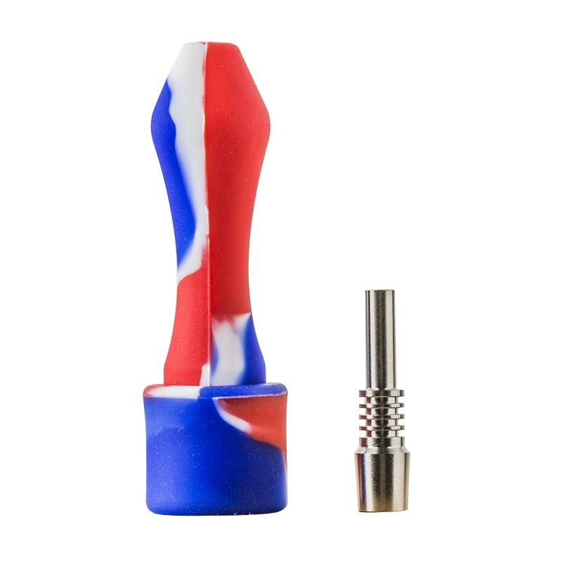 Blue&Red Silicone Nectar Collector