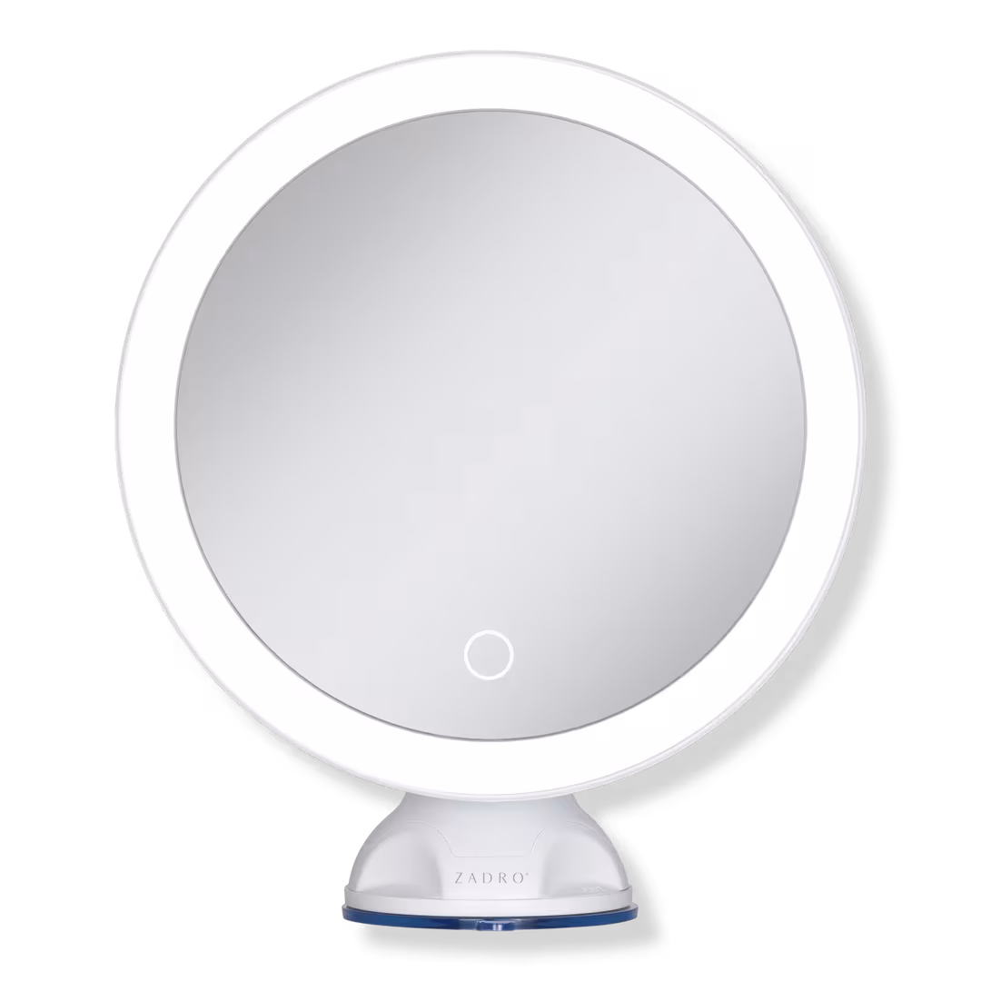 Zadro  Lighted Wall Mounted Suction Cup Makeup Mirror with 10X Magnification