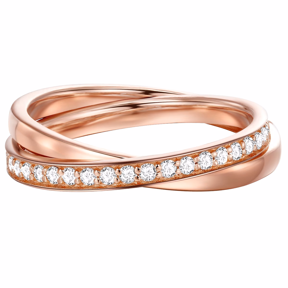 Ring aus Sterling Silber in roségold mit Zirkonia