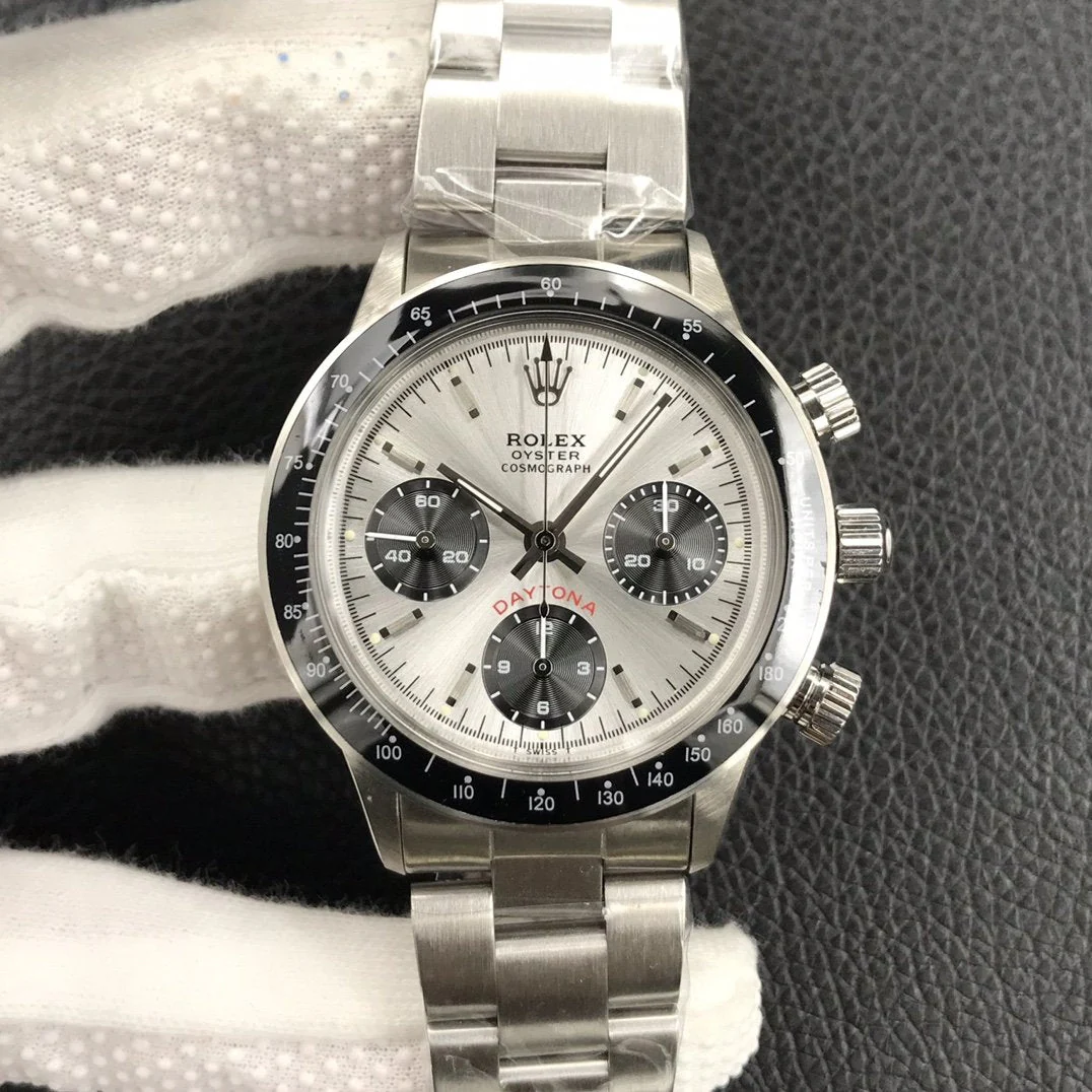 Rolex Watch DAYTONA 38MM VINTAGE BLACK BEZEL SILVER DIAL Watch