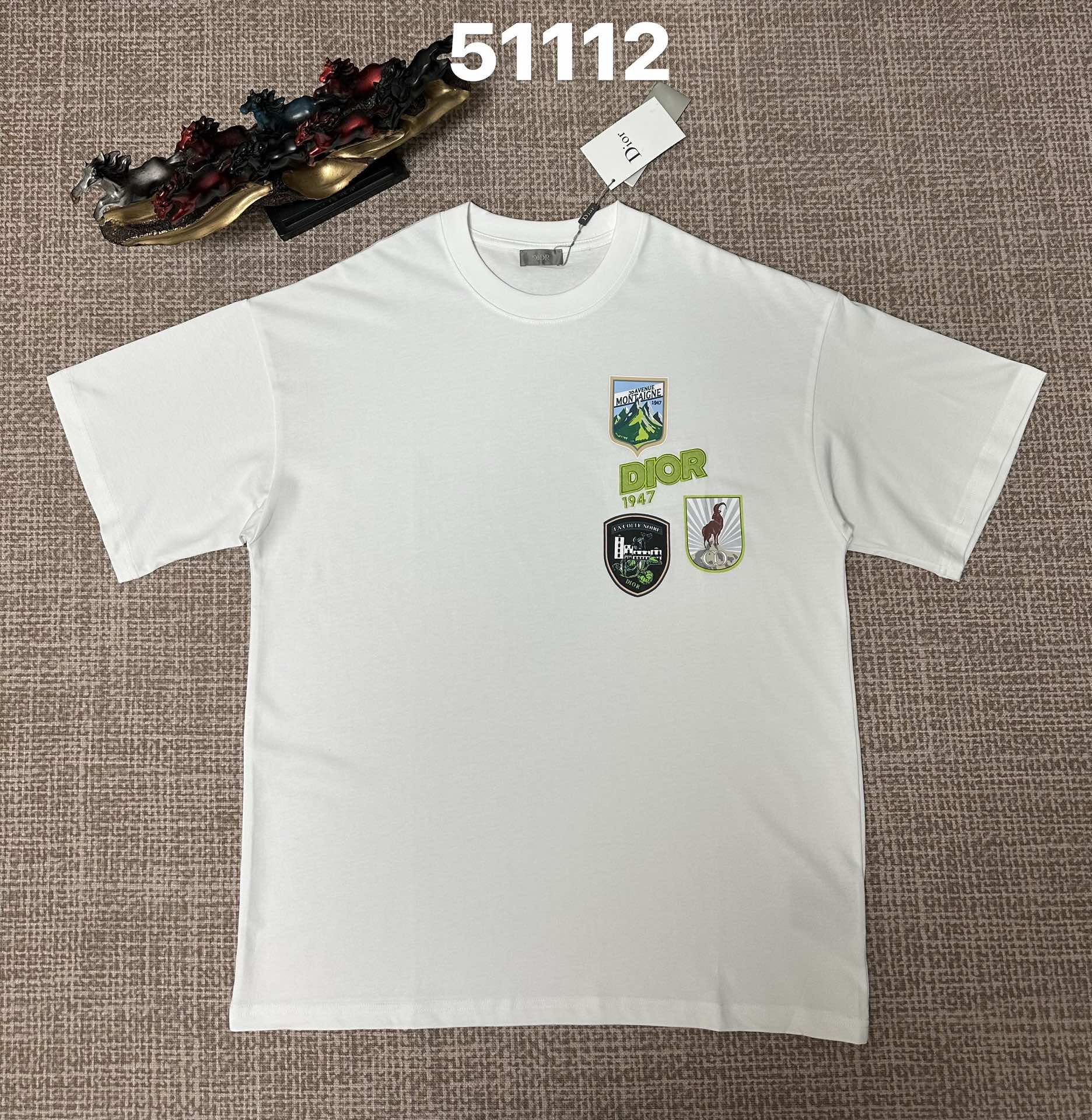 Dior 1947 Mountain Badges Print T-Shirt