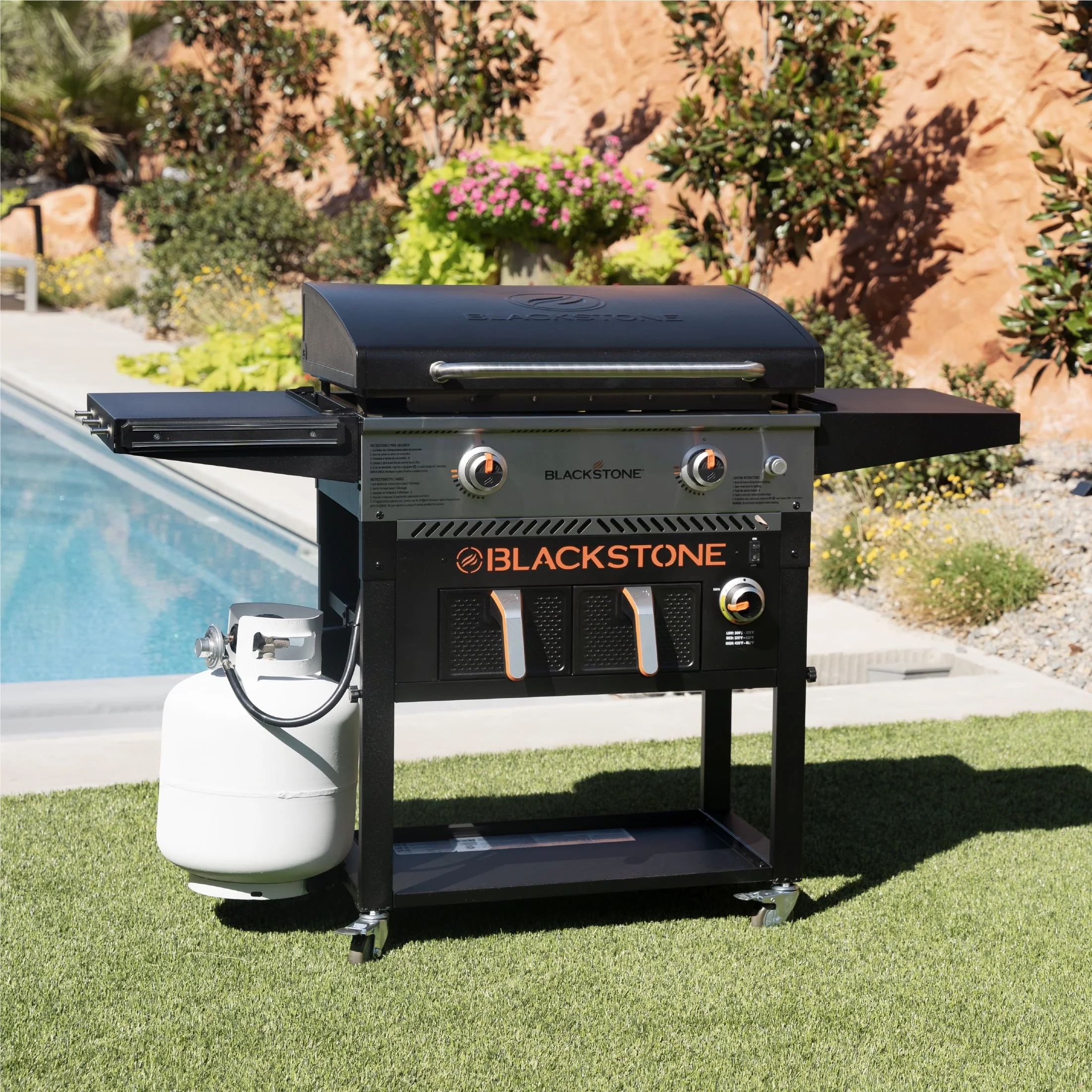 2-Burner 28" Griddle with Air Fryer Combo