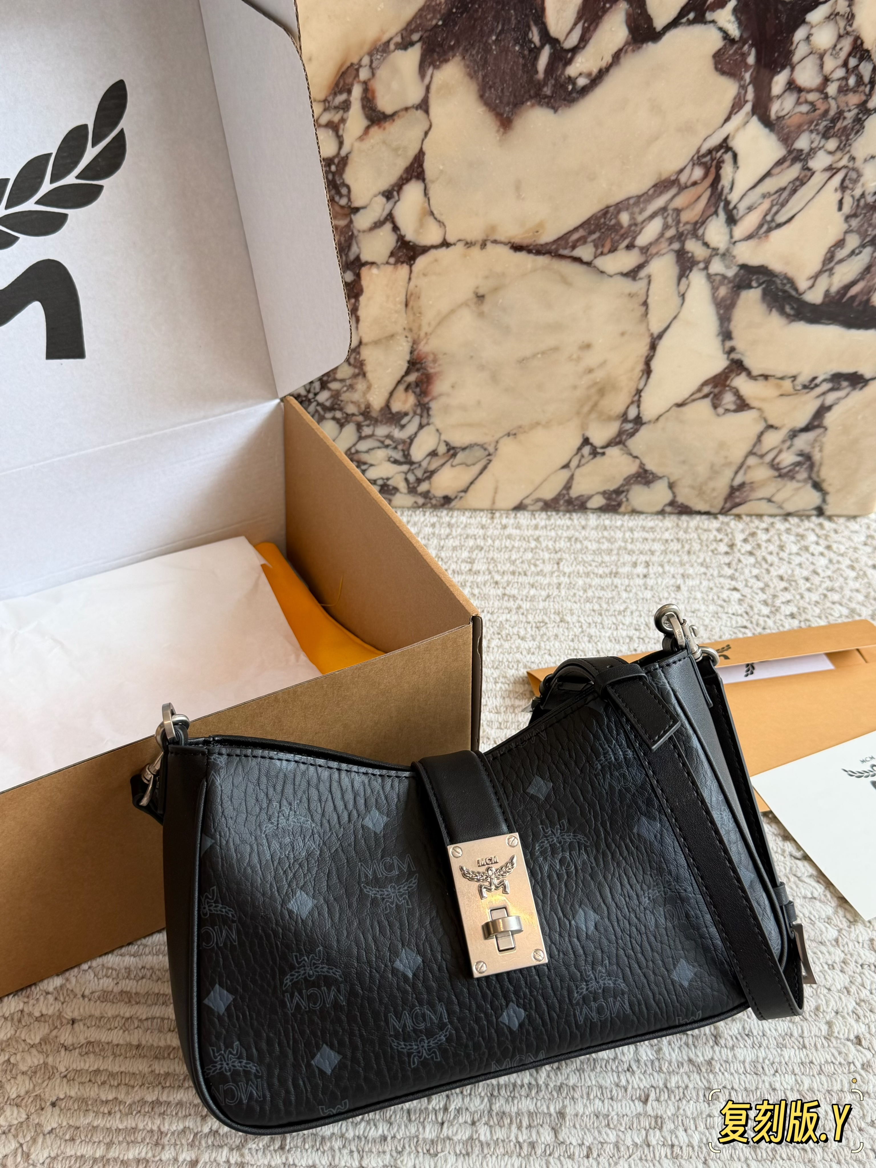 MCM Classic Monogram Shoulder Bag