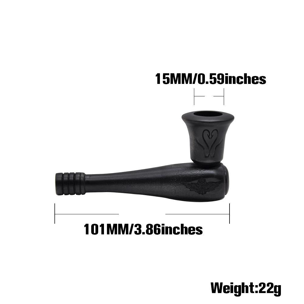 Black Engraving Wooden Pipe