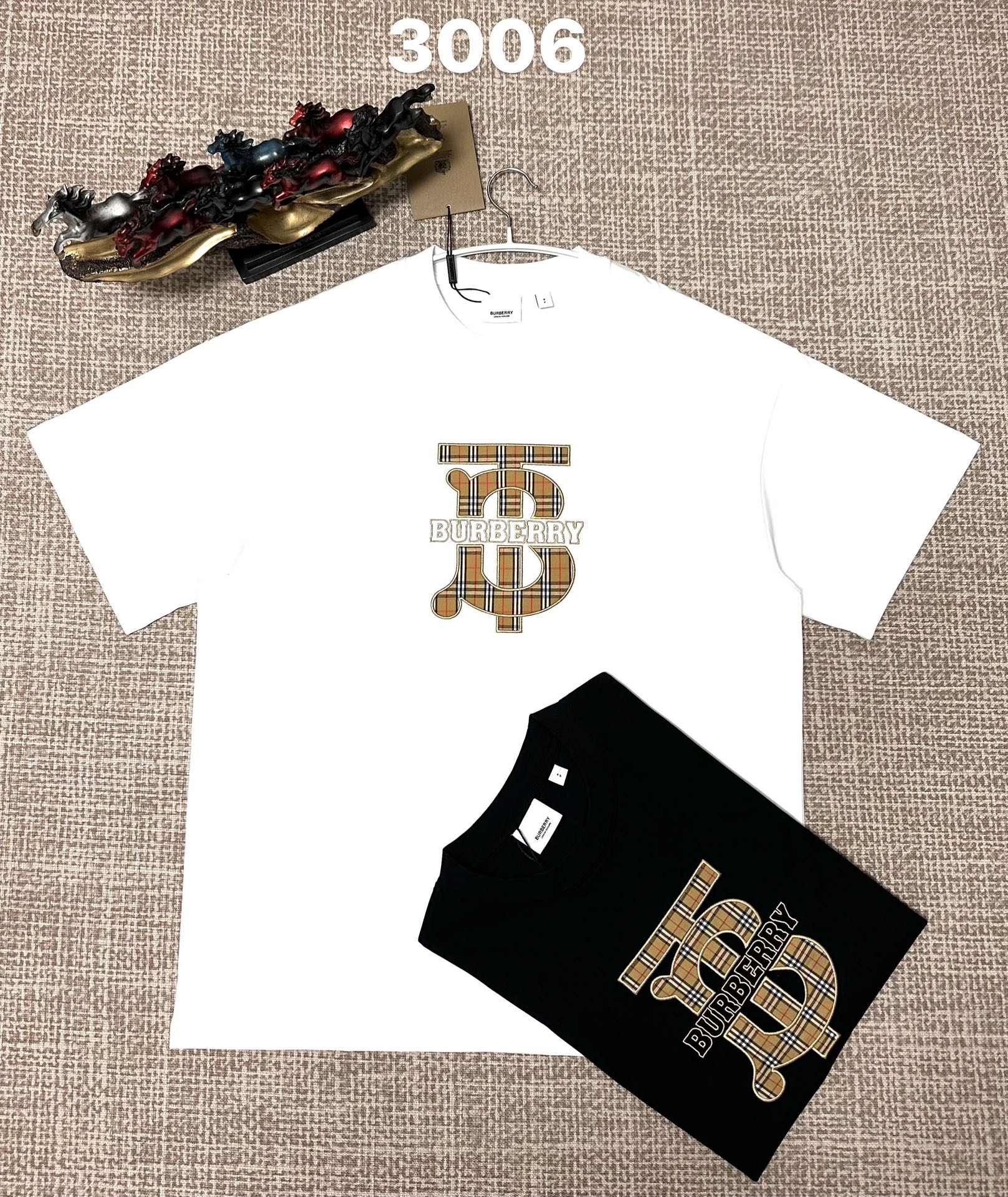 Burberry Check TB Monogram Logo T-Shirt
