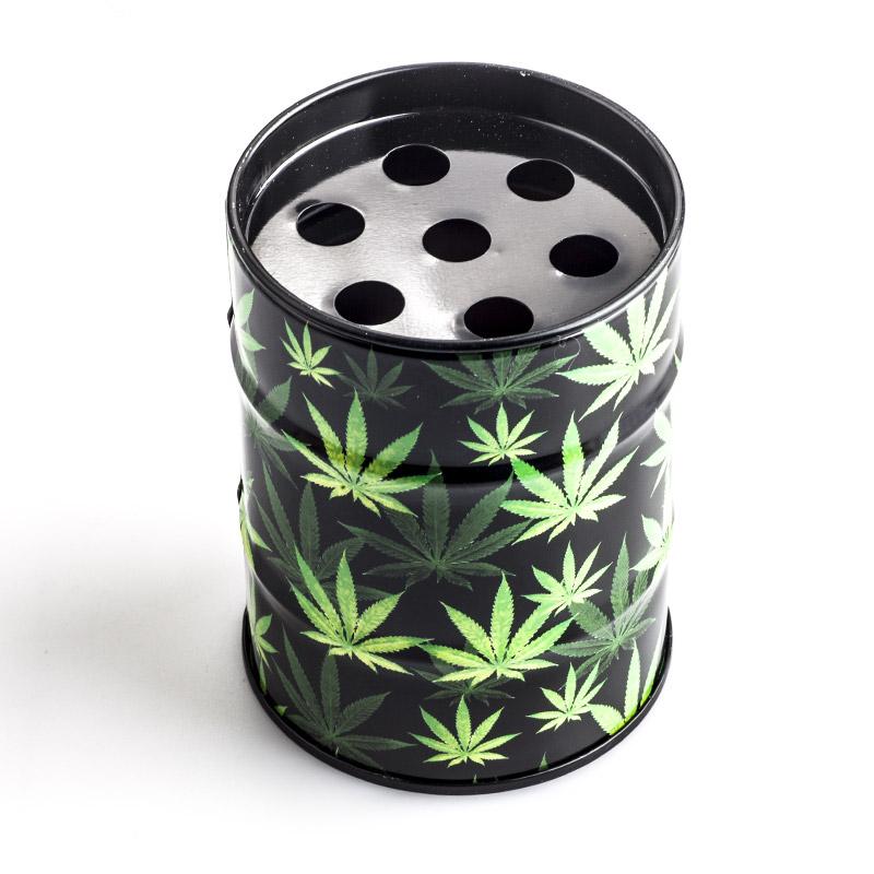 Oil Drum Shaped Tin Ashtray (Random Pattern)