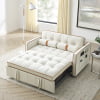Holaki Modern 55.5" Pull Out Sleep Sofa Bed 2 Seater Loveseats Sofa Couch with side pockets, Adjsutable Backrest and Lumbar Pillows for Apartment Office Living Room