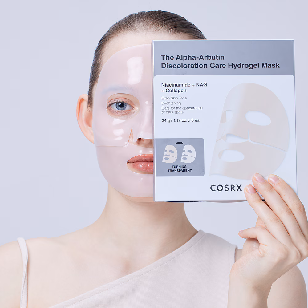 The Alpha-Arbutin Discoloration Care Hydrogel Mask 3er Pack