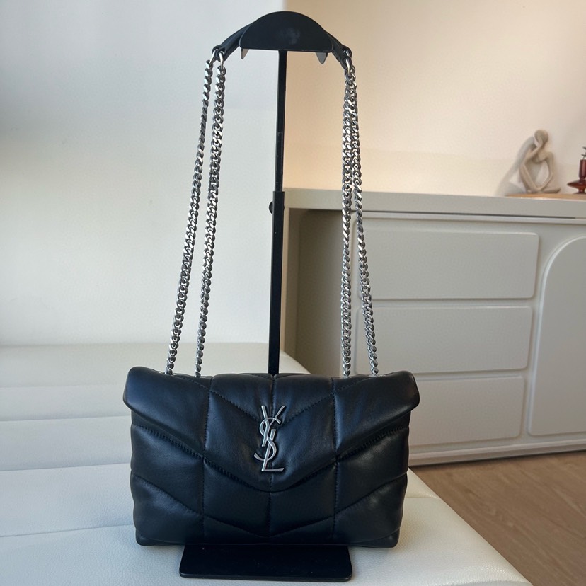 SAINT LAURENT - YSL PUFFER Leather Shoulder Bag Mini