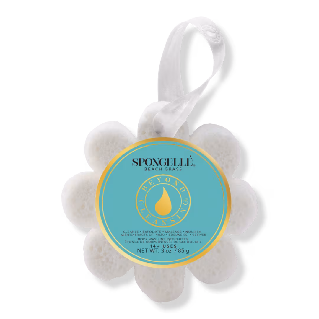 SPONGELLE  Beach Grass Wild Flower Body Buffer | Body Wash Infused Buffer