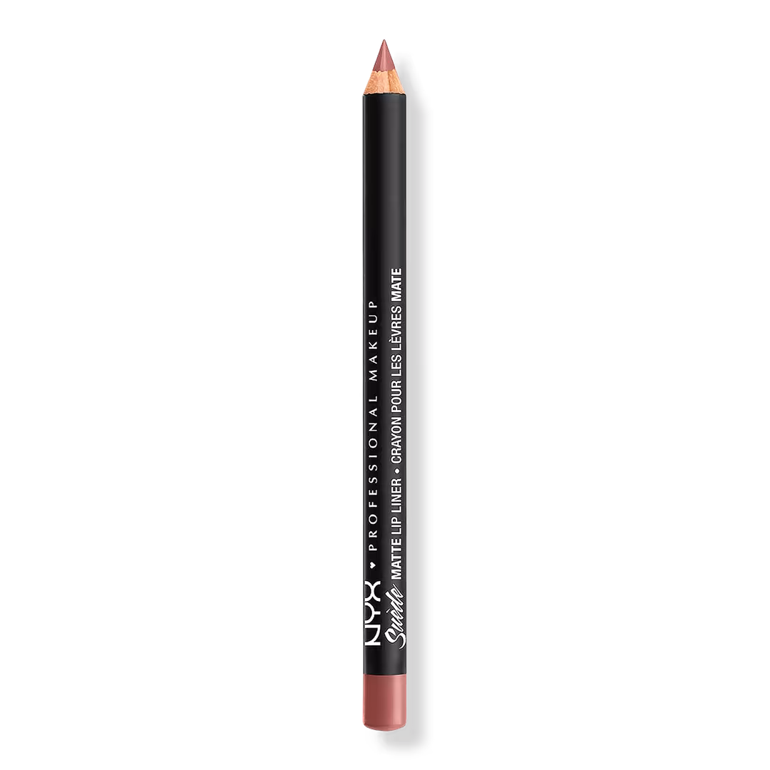 NYX Professional Makeup  Suede Matte Lip Liner Velvet Soft Vegan Lip Pencil
