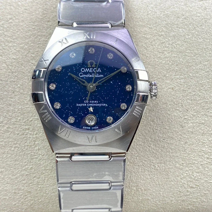 Omega Watch Constellation 29mm Silver Blue Dial