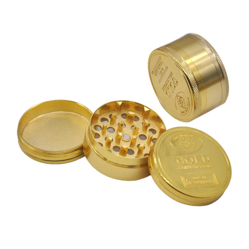 Gold Coin Zinc Alloy Weed Grinder 3 Layer