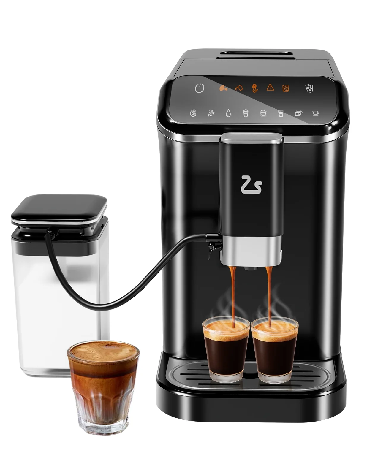 Riedhoff Fully Automatic Espresso Machine CM9002, 1350 W, Touch Screen with 1.5 L Water Tank, Black