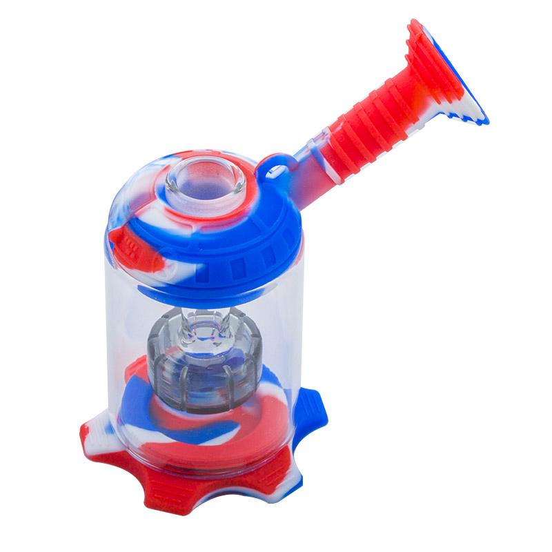 5 Castle Silicone Showerhead Perc Dab Rig (Random Color)