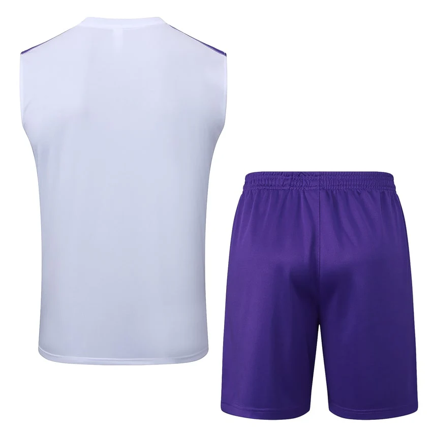 Real Madrid Tank Top Shorts Men 2025 2026 White Purple