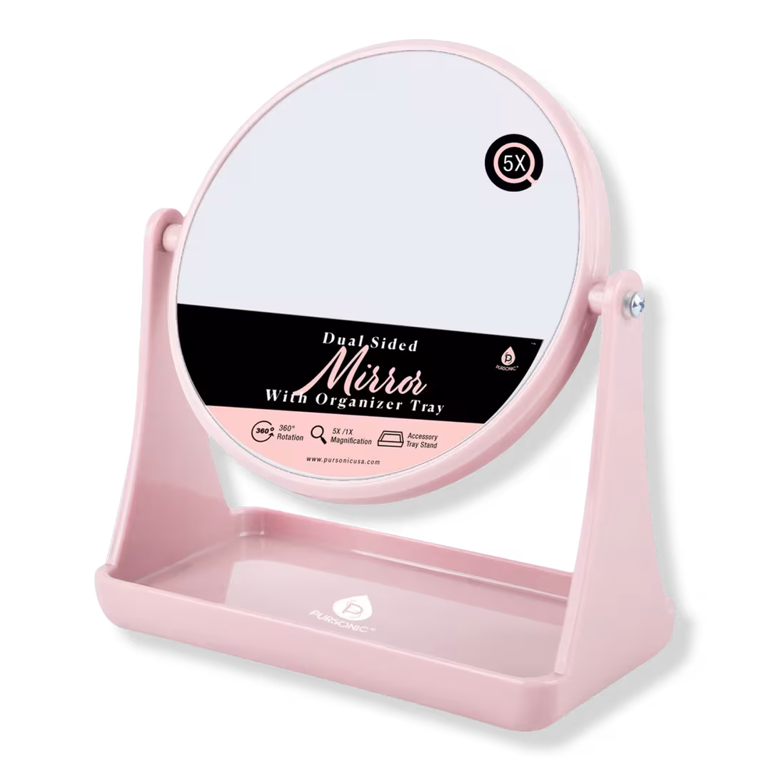 PURSONIC  Dual Side Mirror With Organizer Tray