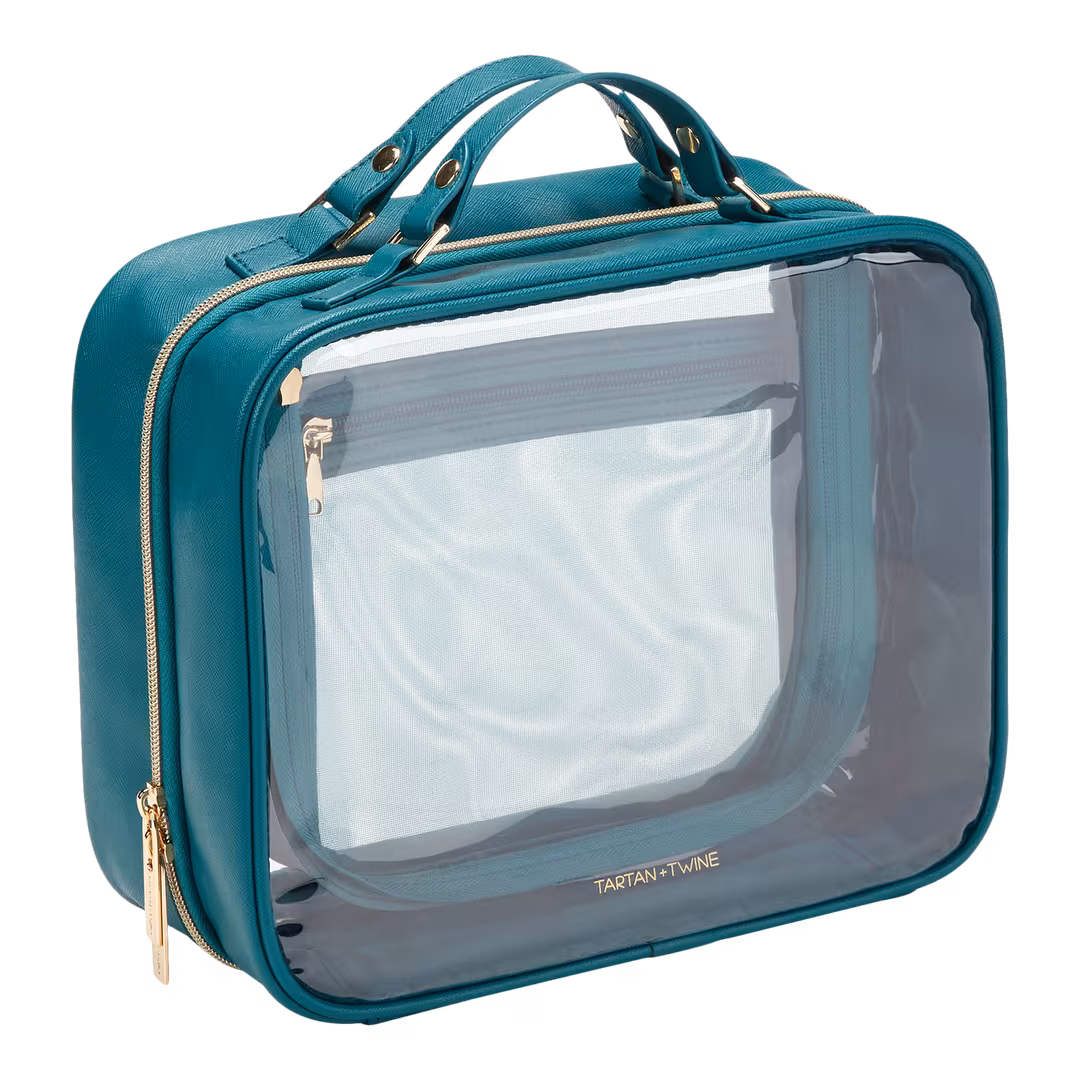 Tartan + Twine  Transparent Teal Deluxe Weekender
