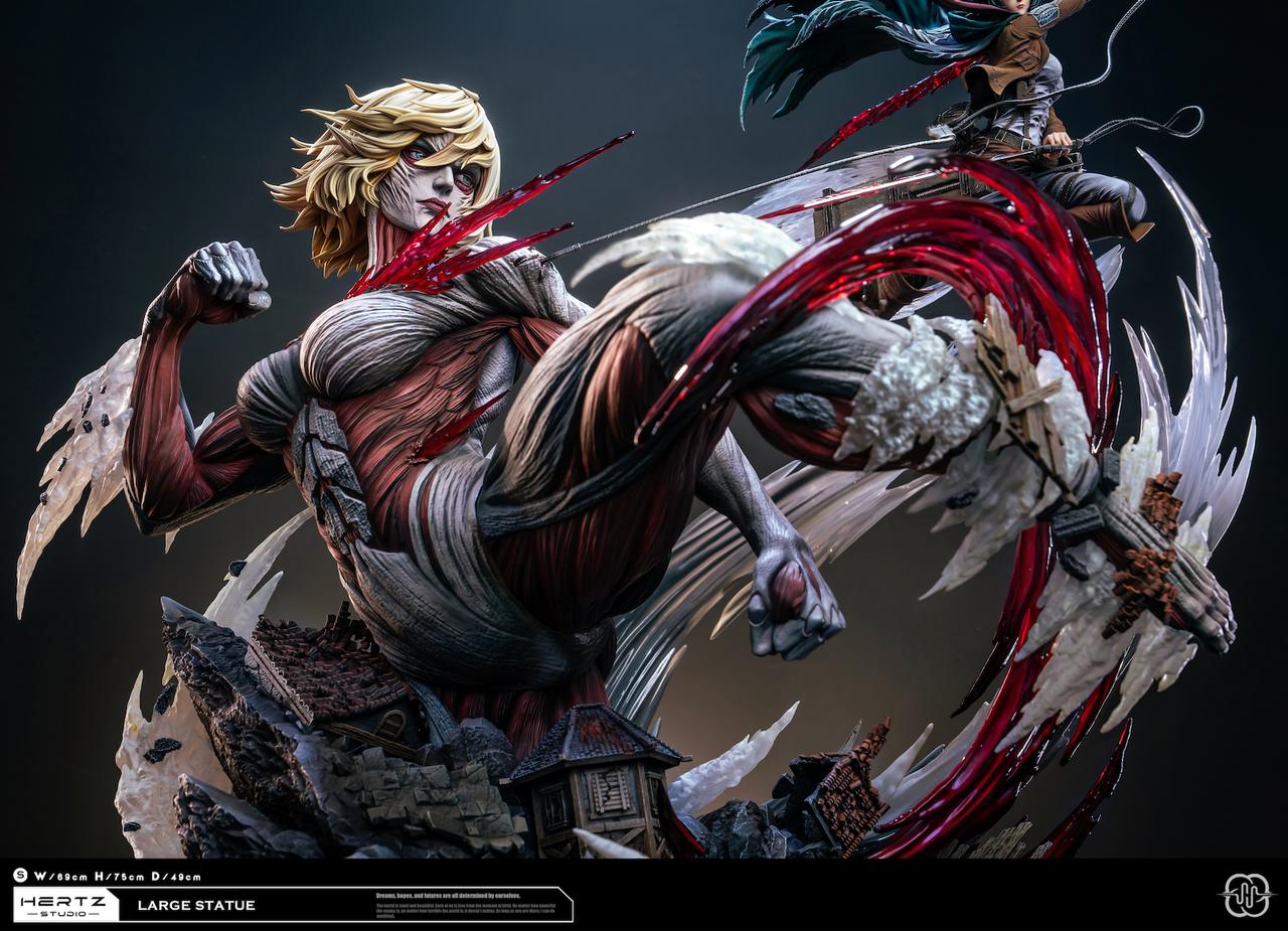 Attack on Titan - Mikasa Ackerman VS Female Titan | Resin Statue | by Hertz Studio