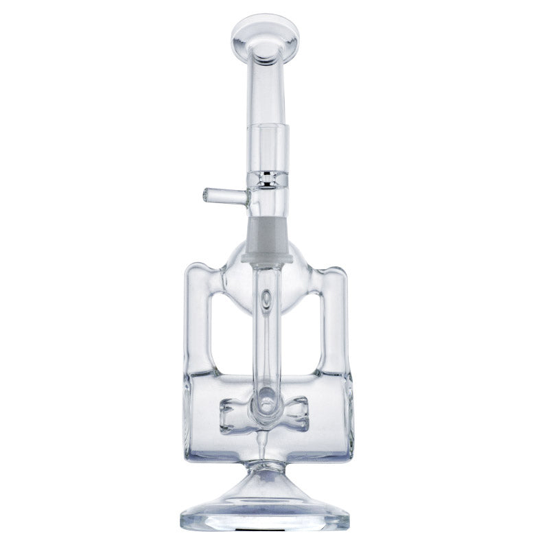 9 Dual Chamber Recycler Glass Dab Rig