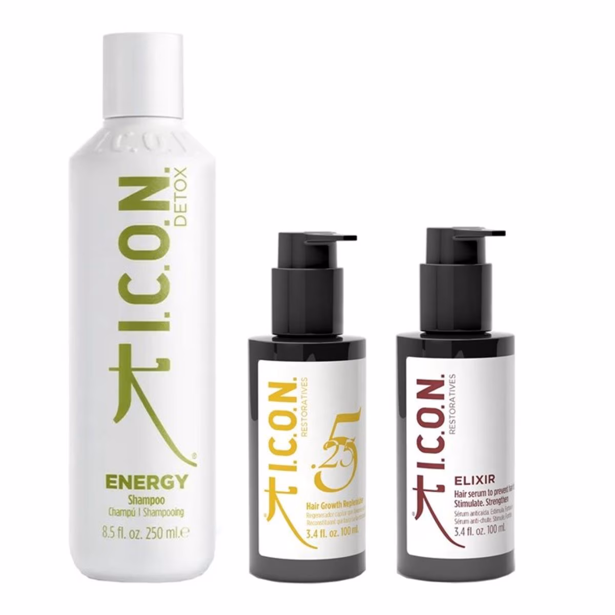 ENERGY Shampoo + 5.25 HAIR GROWTH REPLENISHER + ELIXIR Set