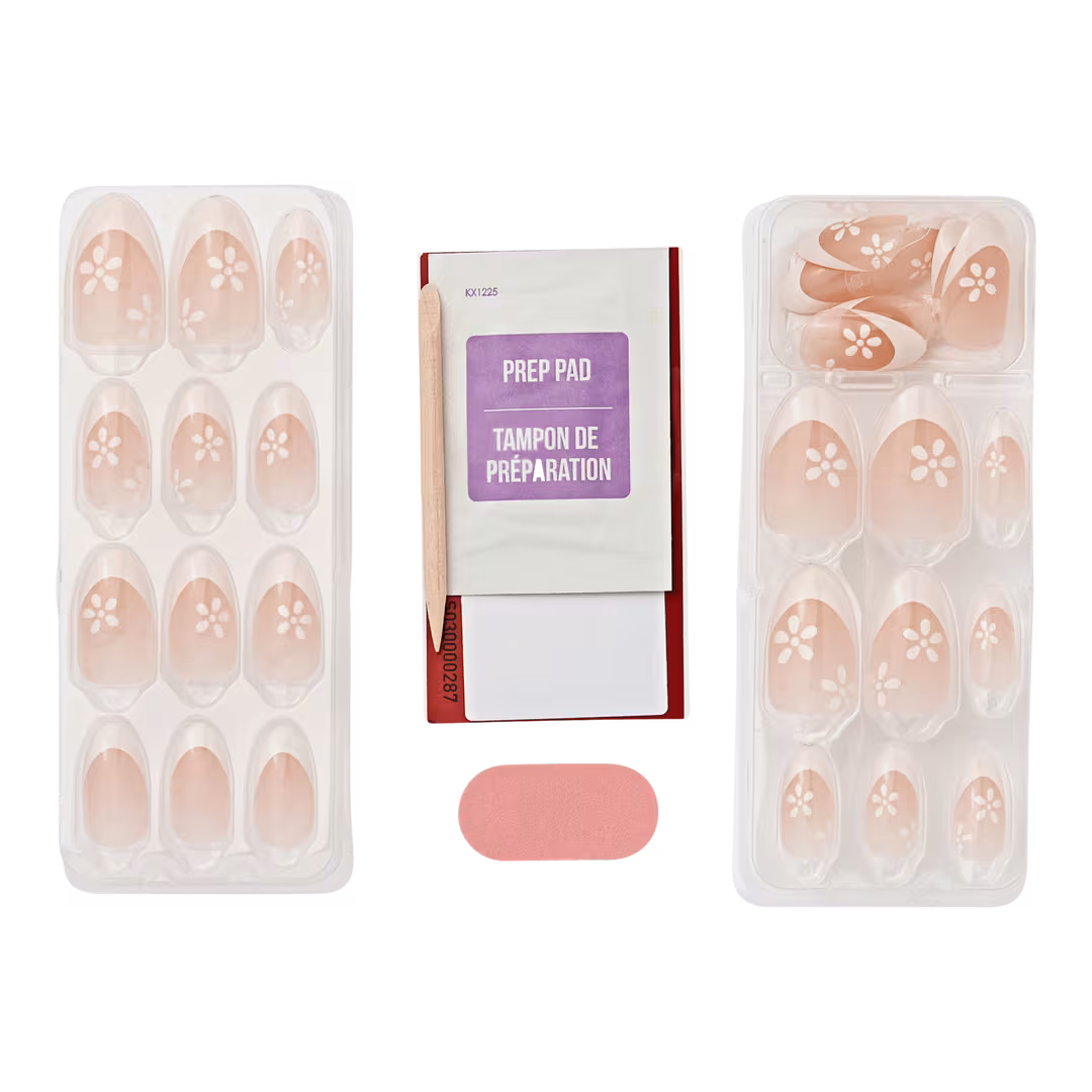Kiss  Impress French Design Medium Almond Press On Nails