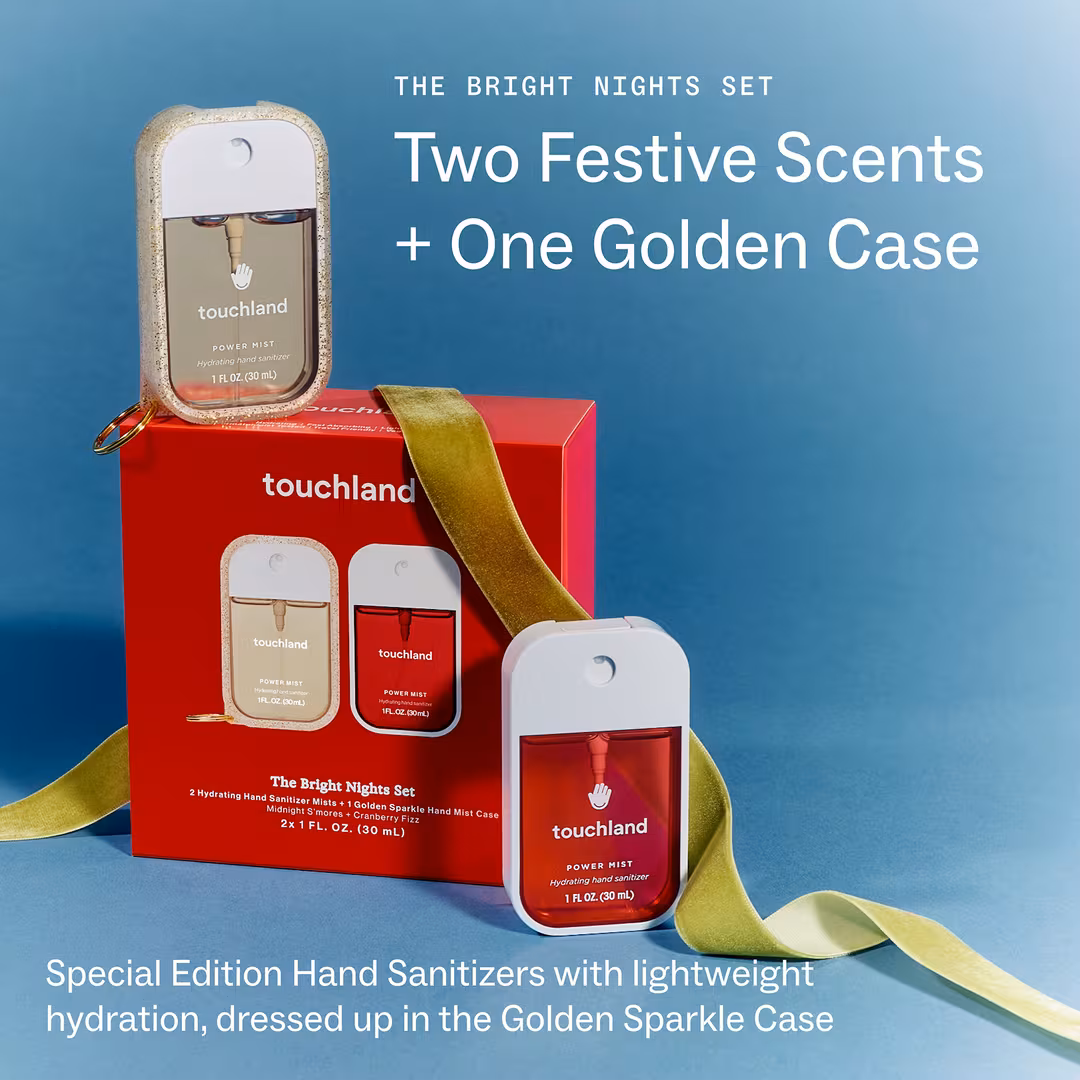 Touchland  Special Edition Bright Nights Hand Sanitizer 2-Pack + Case