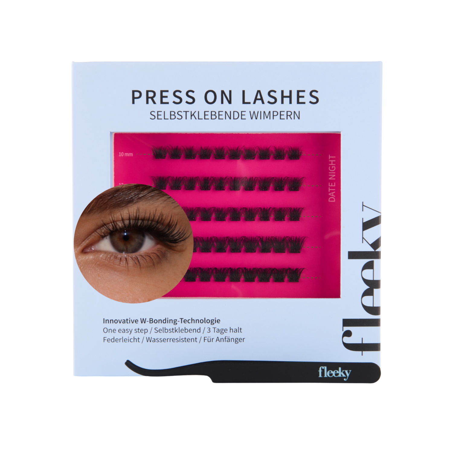 Press-On Lashes Glam – voluminöser Look
