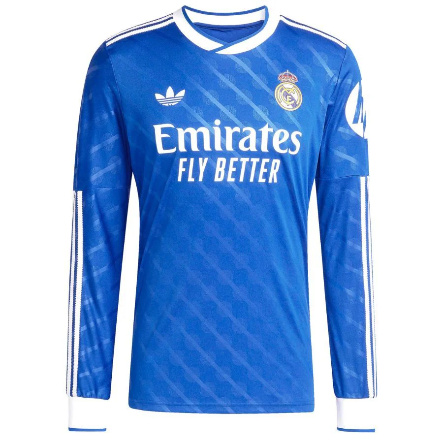 Real Madrid Long Sleeve Third Blue Jersey Men 2025 2026