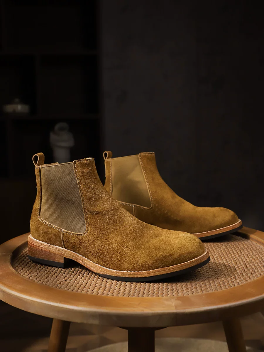 Heavy Industry Washed Horse Skin Chelsea Boots