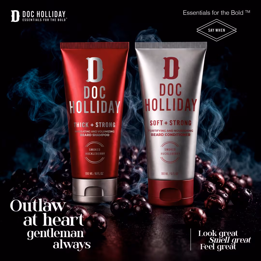 Doc Holliday  Thick + Soft Beard Shampoo and Conditioner Bundle