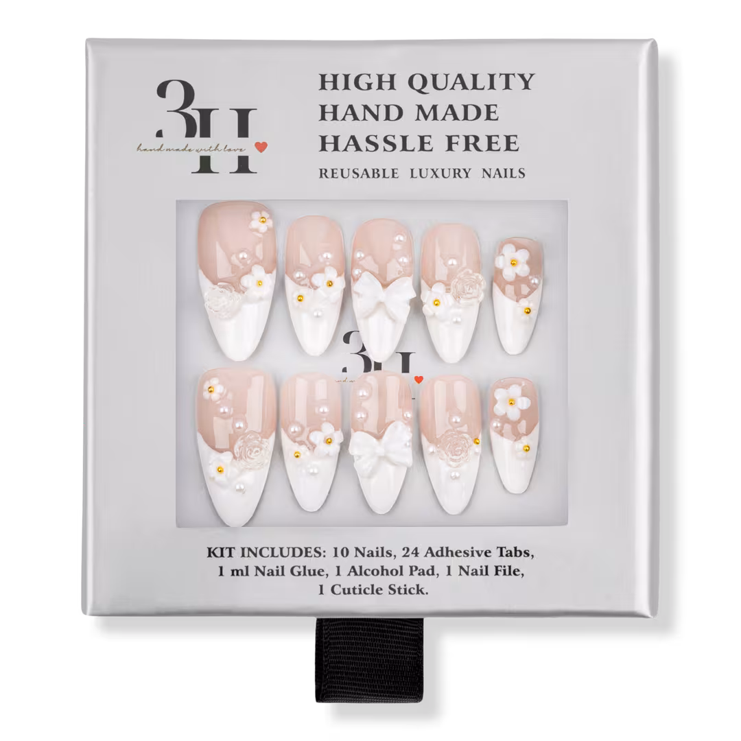 3H Nails  Elegant Vows - Medium Almond Press-On Nails