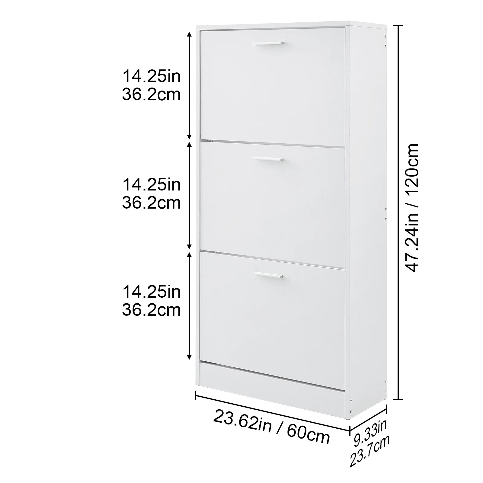 Hyxoo 3 Flip Drawer Shoe Cabinet C Sleek Entryway Storage, Spacious Organizer for Shoes, Practical Home Furniture