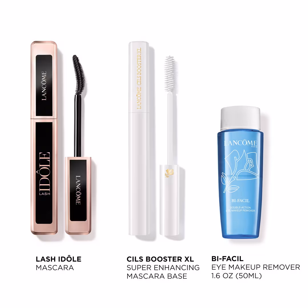 Lancôme  Lash 3 Piece Set with Idôle Mascara, Cils Booster Primer & Bi-Facil Makeup Remover