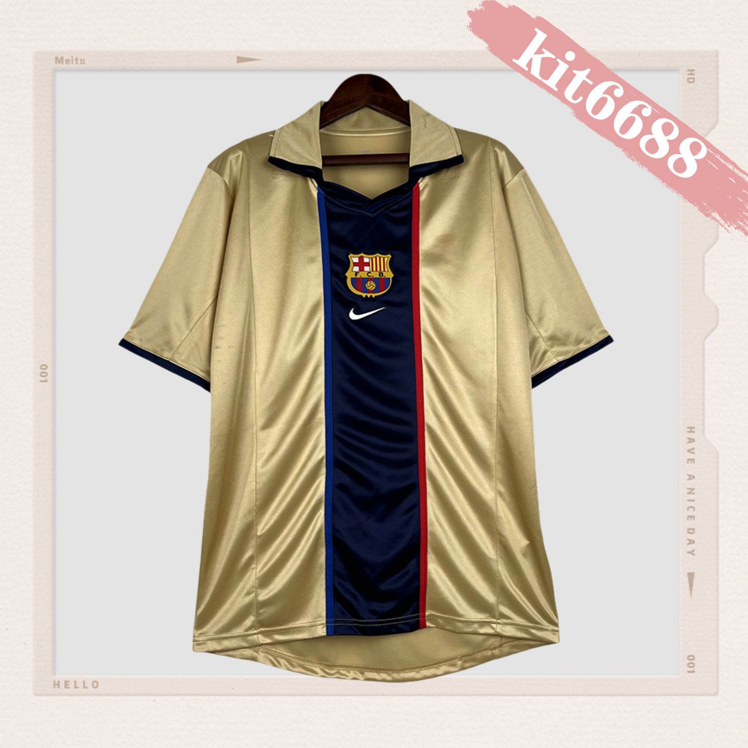 2001/2002 Barcelona Away Retro Football Shirt