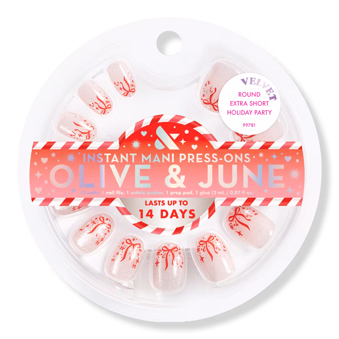 Olive & June  Holiday Instant Mani - Holiday Party Extra Short Round