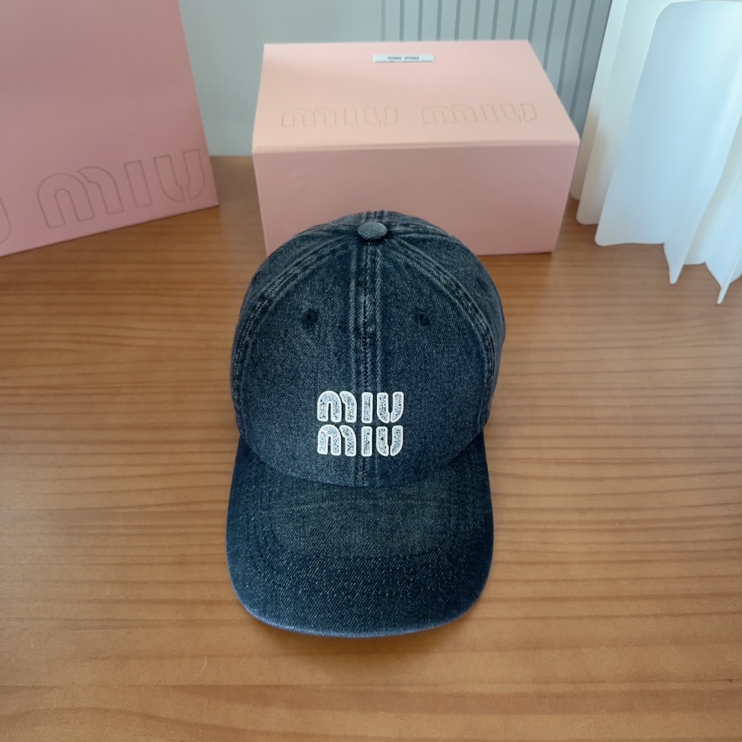 Miu Miu Embroidered Logo Baseball Cap