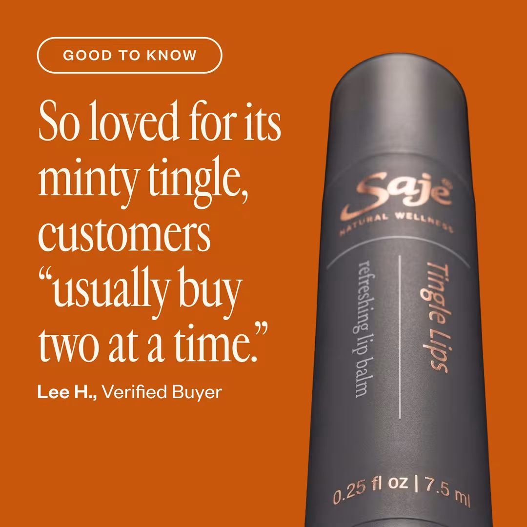 Saje Natural Wellness  Tingle Lips Refreshing Lip Balm