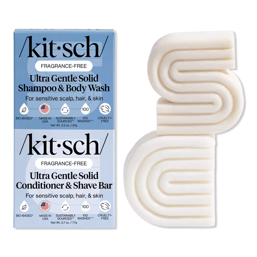 Kitsch  Ultra Solid Shampoo & Body Wash and Conditioner & Shave Bar Combo Pack