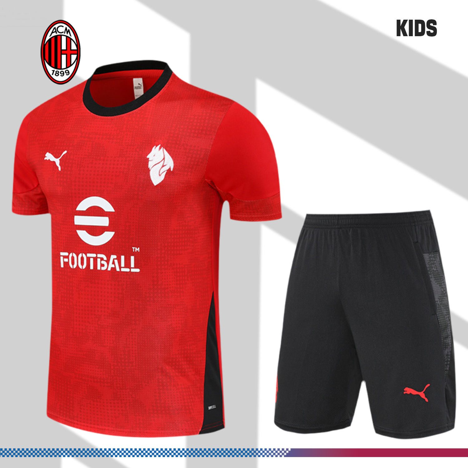 2025/2026 AC Milan Kids Short-Sleeve Training Kits (Kids kit)