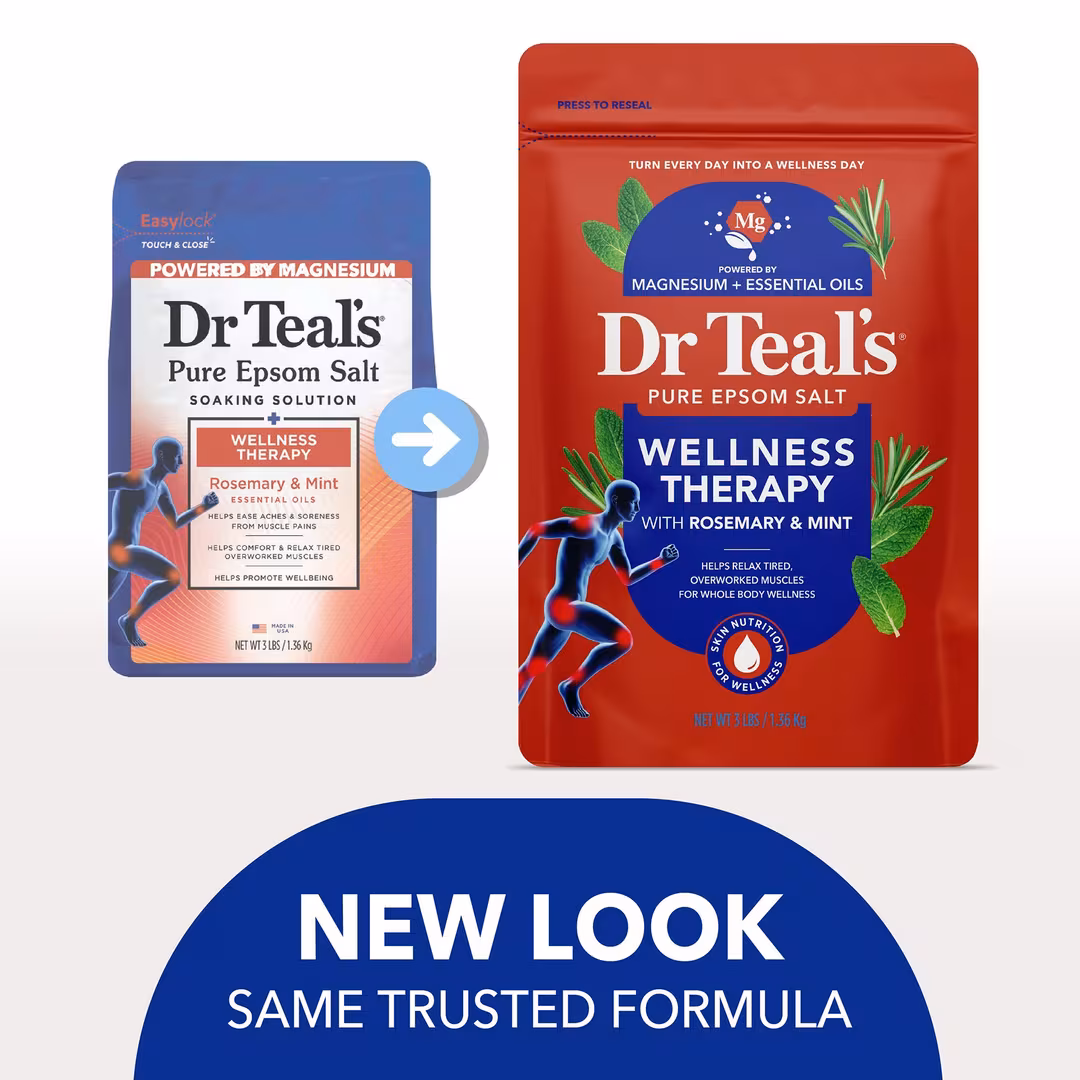 Dr Teal's  Epsom Salt Magnesium Soak, Wellness Therapy with Rosemary & Mint