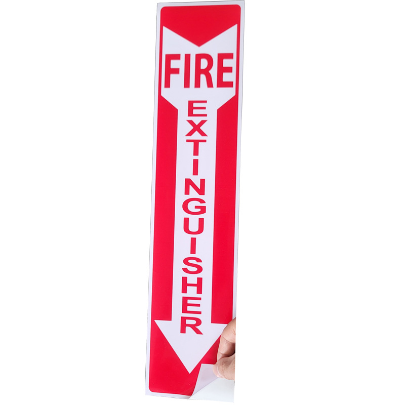 Fire safety extinguisher logo sticker FIRE EXTINGUISHER with arrow sticker