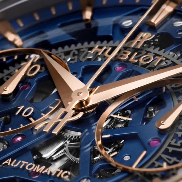 Replica Hublot Classic Fusion Men Automatic Blue Rubber Watch 525.OX.5180.RX.ORL21