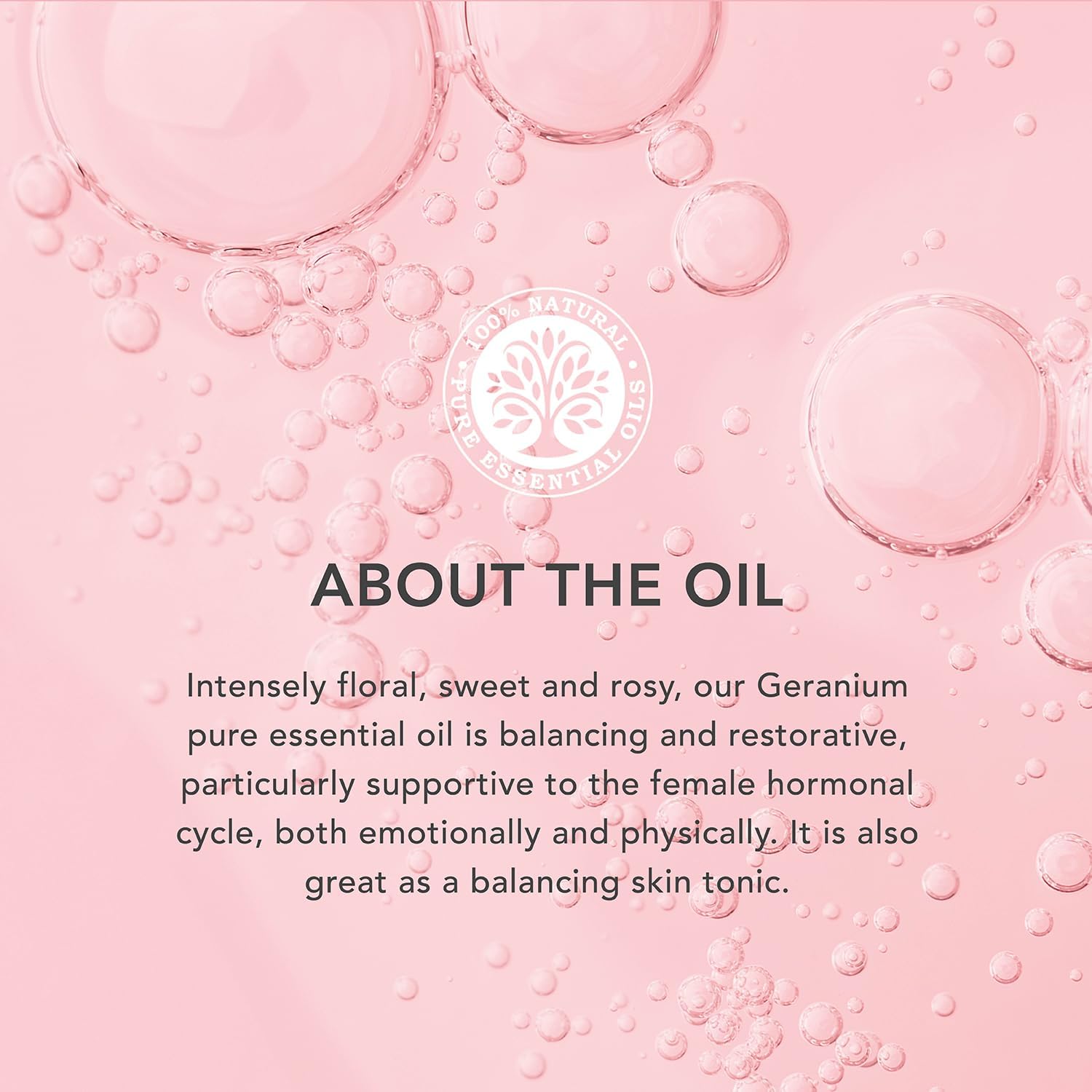 Tisserand Geranium Ethically Harvested Essential Oil - 9ml | Balancing Geranium Aroma, 100% Natural Pure Essential Oils, Uncompromising Quality, Certified Vegan