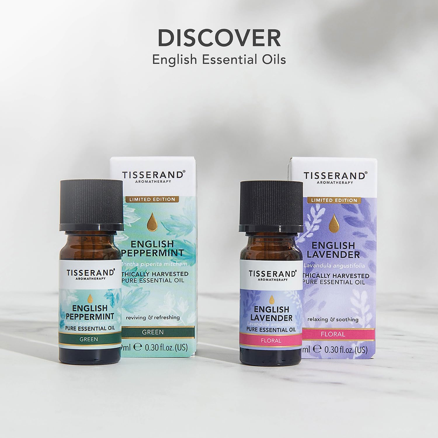 Tisserand English Lavender Ethically Harvested Essential Oil - 9ml | Calming Lavender Aroma, 100% Natural Pure Essential Oils, Uncompromising Quality, Certified Vegan