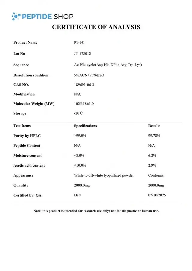 PT-141 (Bremelanotide) (10mg)